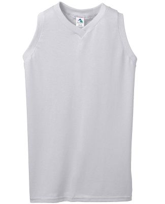 Augusta Sportswear 557 Girls' Sleeveless V-Neck Je in Athletic heather