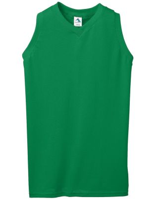 Augusta Sportswear 557 Girls' Sleeveless V-Neck Je in Kelly