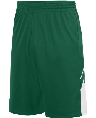 Augusta Sportswear 1168 Alley-Oop Reversible Short in Dark green/ white