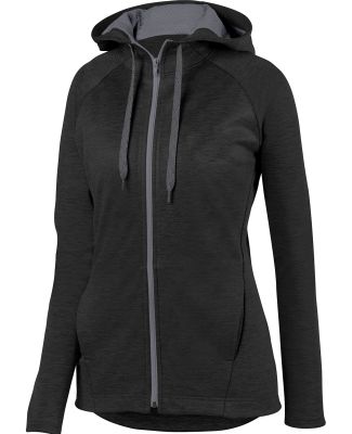 Augusta Sportswear 5558 Women's Zoe Tonal Heather  in Black/ graphite