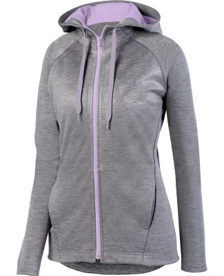 Augusta Sportswear 5558 Women's Zoe Tonal Heather  in Graphite/ light lavender