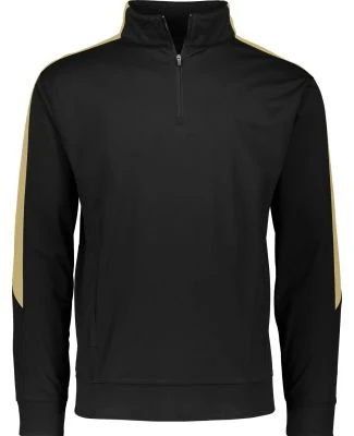 Augusta Sportswear 4386 Medalitst 2.0 Pullover in Black/ vegas gold