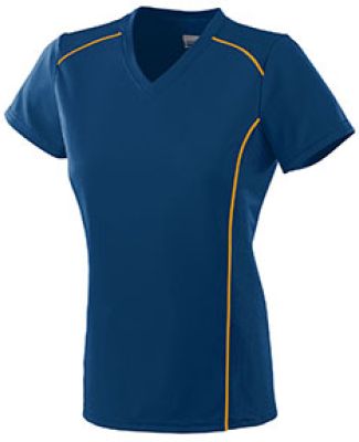 Augusta Sportswear 1092 Women's Winning Streak Jer in Navy/ gold