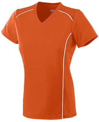 Augusta Sportswear 1092 Women's Winning Streak Jer in Orange/ white