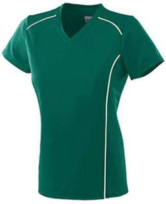 Augusta Sportswear 1092 Women's Winning Streak Jer in Dark green/ white