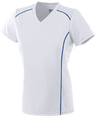 Augusta Sportswear 1092 Women's Winning Streak Jer in White/ royal