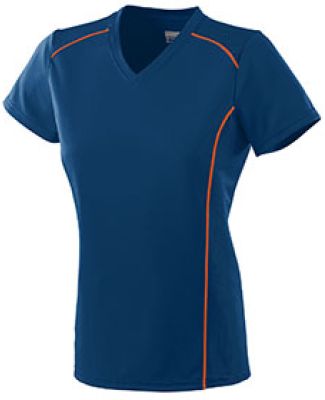 Augusta Sportswear 1093 Girls' Winning Streak Jers in Navy/ orange