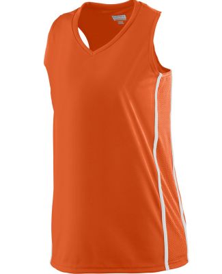 Augusta Sportswear 1182 Women's Winning Streak Rac in Orange/ white