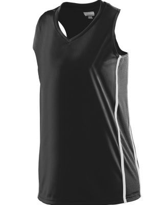 Augusta Sportswear 1182 Women's Winning Streak Rac in Black/ white
