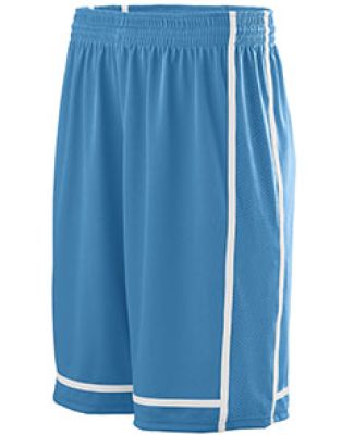 Augusta Sportswear 1186 Youth Winning Streak Short in Columbia blue/ white