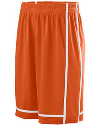 Augusta Sportswear 1186 Youth Winning Streak Short in Orange/ white
