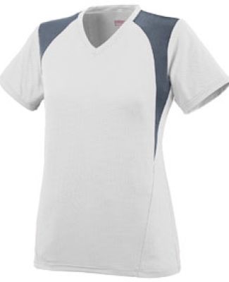 Augusta Sportswear 1295 Women's Mystic Jersey in White/ graphite/ white