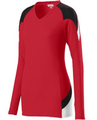 Augusta Sportswear 1320 Women's Set Jersey RED/ BLACK/ WHT