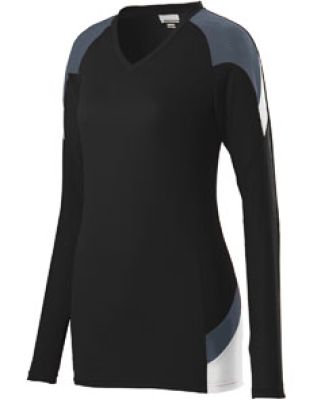 Augusta Sportswear 1320 Women's Set Jersey BLACK/ GRPH/ WHT