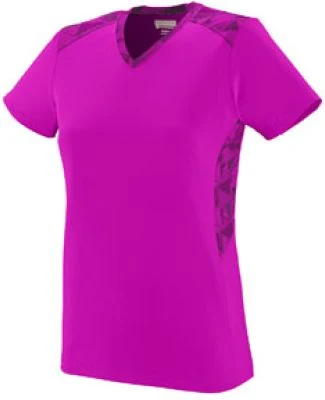 Augusta Sportswear 1360 Women's Vigorous Jersey in Power pink/ power pink/ black print