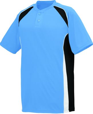 Augusta Sportswear 1540 Base Hit Jersey in Columbia blue/ black/ white