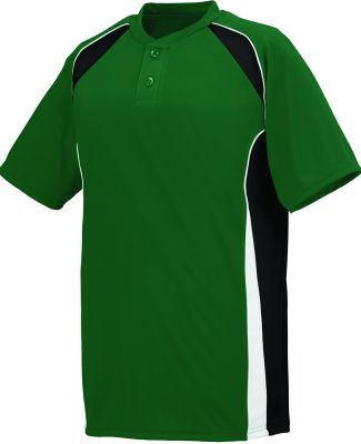Augusta Sportswear 1540 Base Hit Jersey in Dark green/ black/ white