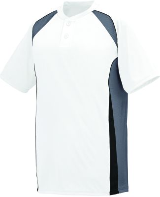 Augusta Sportswear 1540 Base Hit Jersey in White/ graphite/ black