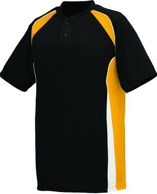 Augusta Sportswear 1540 Base Hit Jersey in Black/ gold/ white