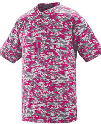 Augusta Sportswear 1556 Youth Digi Camo Wicking Tw in Power pink digi