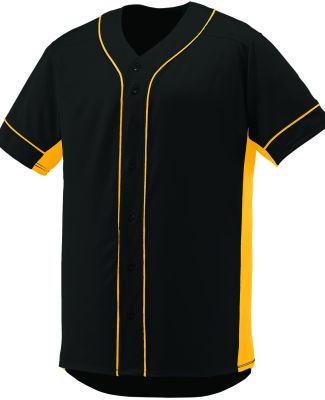 Augusta Sportswear 1660 Slugger Jersey in Black/ gold
