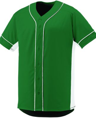 Augusta Sportswear 1661 Youth Slugger Jersey in Dark green/ white