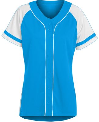 Augusta Sportswear 1665 Women's Winner Jersey in Power blue/ white