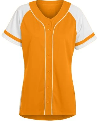 Augusta Sportswear 1665 Women's Winner Jersey in Power orange/ white