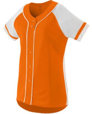 Augusta Sportswear 1666 Girls' Winner Jersey in Power orange/ white