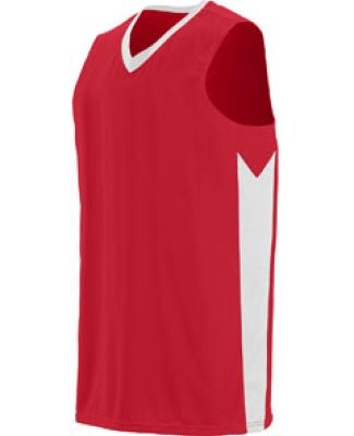 Augusta Sportswear 1712 Block Out Jersey in Red/ white