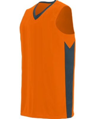 Augusta Sportswear 1712 Block Out Jersey in Power orange/ slate