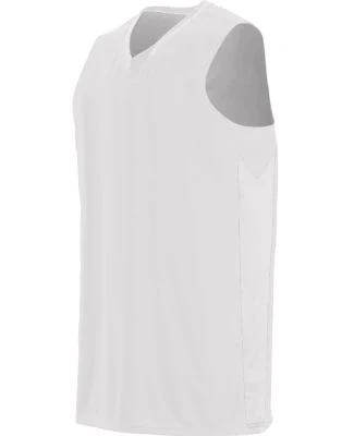 Augusta Sportswear 1713 Youth Block Out Jersey in White/ white