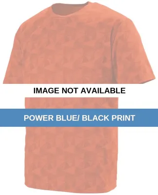 Augusta Sportswear 1795 Elevate Wicking T-Shirt Power Blue/ Black Print