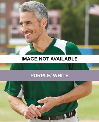 Augusta Sportswear 1520 Gamer Colorblocked Basebal Purple/ White
