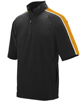 Augusta Sportswear 3788 Quantum Short Sleeve Top in Black/ gold/ white