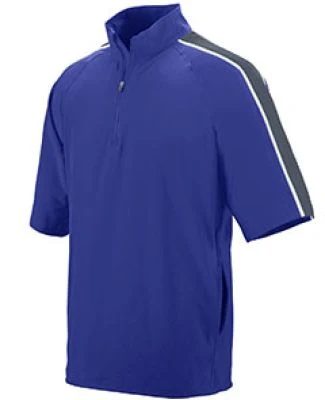 Augusta Sportswear 3788 Quantum Short Sleeve Top in Purple/ graphite/ white