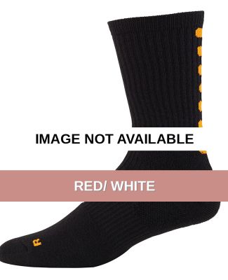 Augusta Sportswear 6092 Color Block Crew Sock Red/ White