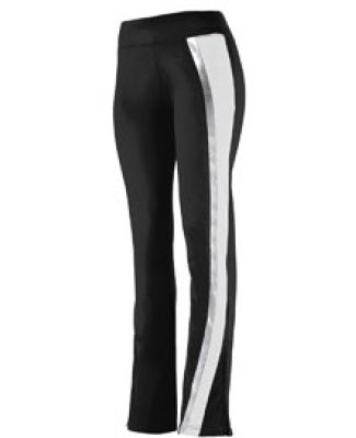 Augusta Sportswear 7737 Women's Aurora Pant in Black/ white/ metallic silver