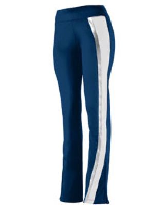 Augusta Sportswear 7737 Women's Aurora Pant in Navy/ white/ metallic silver