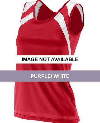 Augusta Sportswear 313 Women's Wicking Tank with S Purple/ White