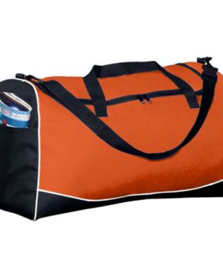 Augusta Sportswear 1911 Large Tri-Color Sport Bag ORANGE/ BLK/ WHT