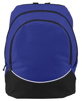 Augusta Sportswear 1915 Tri-Color Backpack in Purple/ black/ white