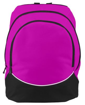 Augusta Sportswear 1915 Tri-Color Backpack in Power pink/ black/ white