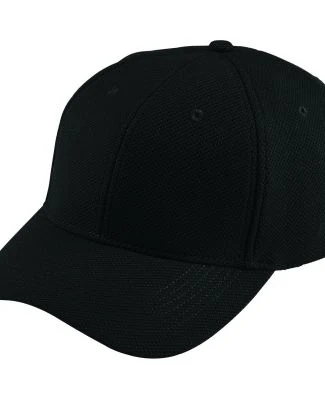 Augusta Sportswear 6265 Adjustable Wicking Mesh Ca in Black