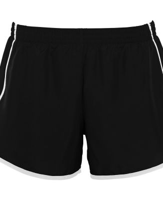 Augusta Sportswear 1266 Girls' Pulse Team Short in Black/ black/ white