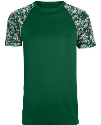 Augusta Sportswear 1782 Color Block Digi Camo Jers in Dark green/ dark green digi/ silver