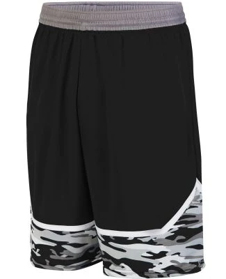 Augusta Sportswear 1117 Mod Camo Game Short BLACK/ GRPH/ WHT