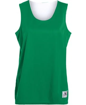 Augusta Sportswear 147 Women's Reversible Wicking  in Kelly/ white