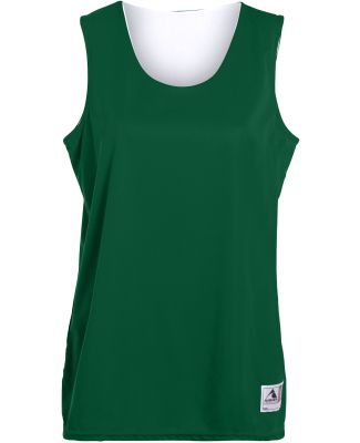 Augusta Sportswear 147 Women's Reversible Wicking  in Dark green/ white