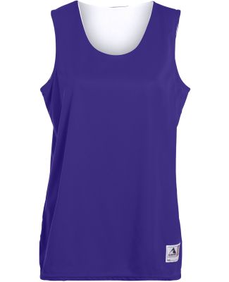 Augusta Sportswear 147 Women's Reversible Wicking  in Purple/ white